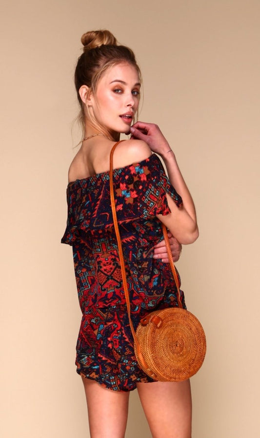 Machado Shorts | Boho Print Silk Shorts with Pockets