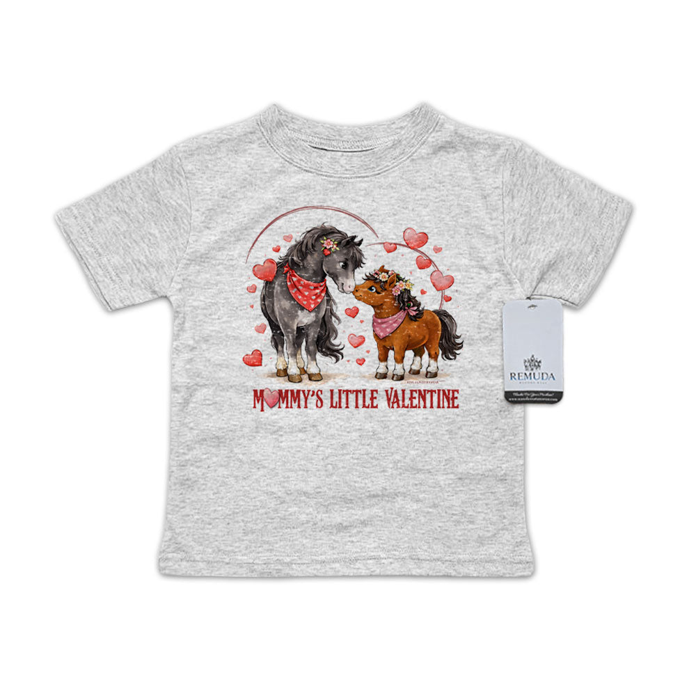 Mommy's Little Valentine Cowgirl - Infant Kids Girls Western Tee T-Shirt