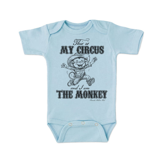 THIS IS MY CIRCUS, I AM THE MONKEY Infant Western One Piece Romper
