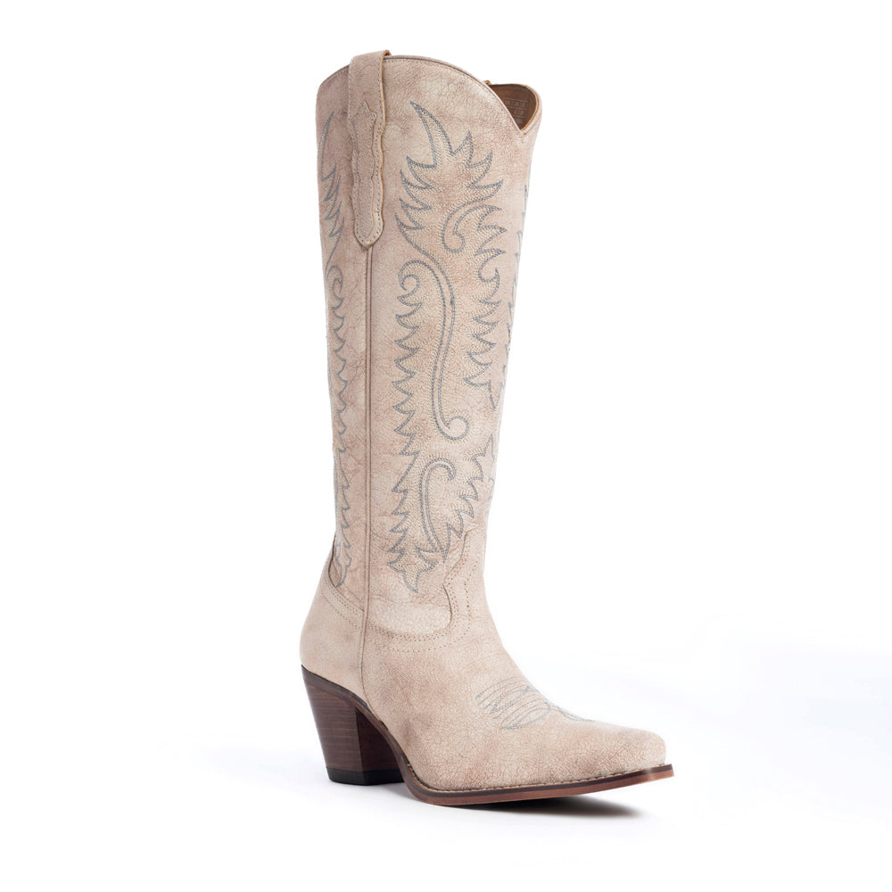 Myra Sylvia Prairie ivory boots alternate view