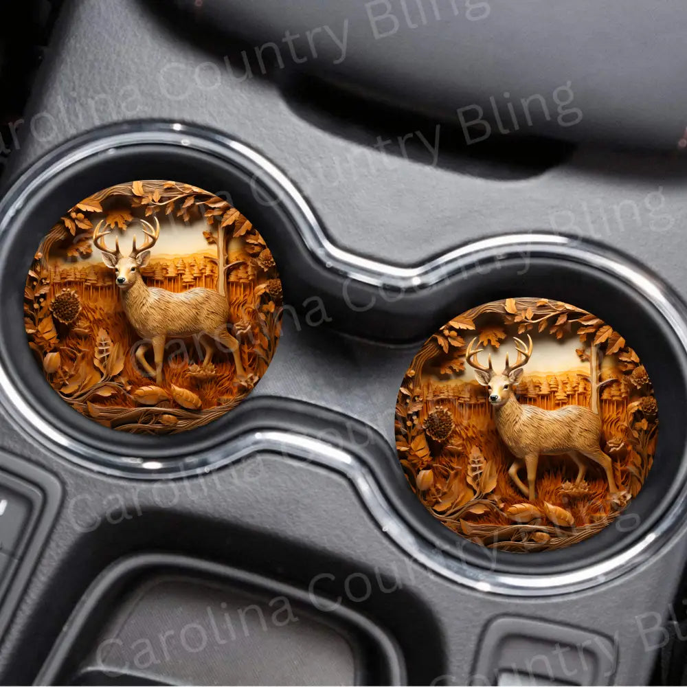 Oh Deer - Car Coasters