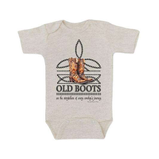 OLD BOOTS Cowboy Boot Stitch Infant Western One Piece Romper