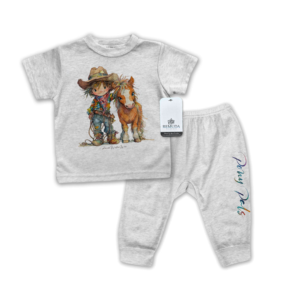 Pony Pals Cowboy - Infant Western 2-Piece Sleepwear Pajamas