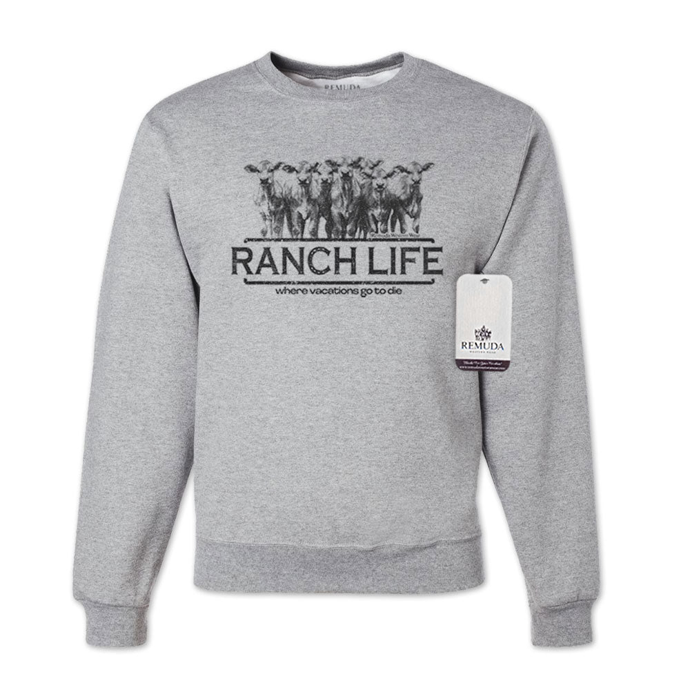 Ranch Life: Where Vacations Go To Die - Adult Unisex Western Sweatshirt