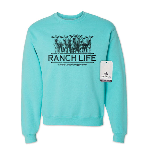 Ranch Life: Where Vacations Go To Die - Adult Unisex Western Sweatshirt