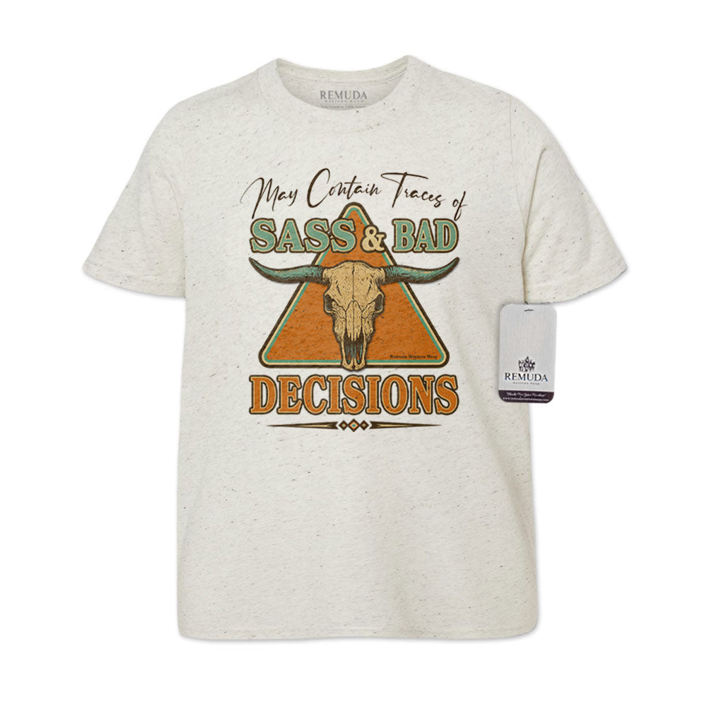 Sass & Bad Decisions - Youth Western Tee T-Shirt