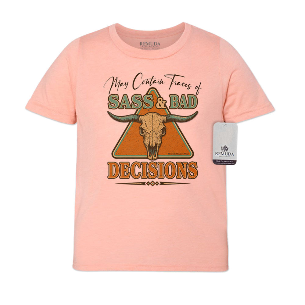 Sass & Bad Decisions - Youth Western Tee T-Shirt