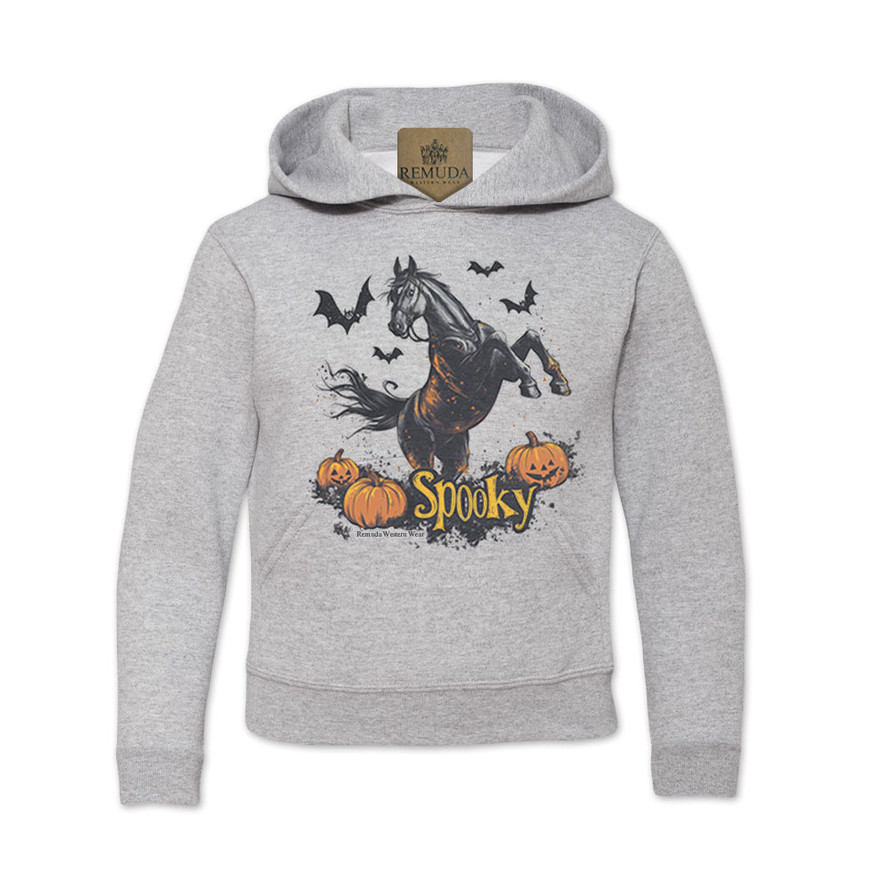 SPOOKY Youth Western Horse Pullover Halloween Hoodie