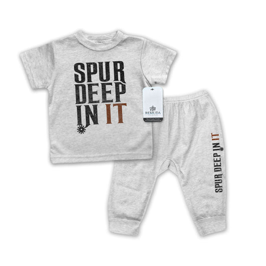 Spur Deep In It - Infant Western 2-Piece Sleepwear Pajamas