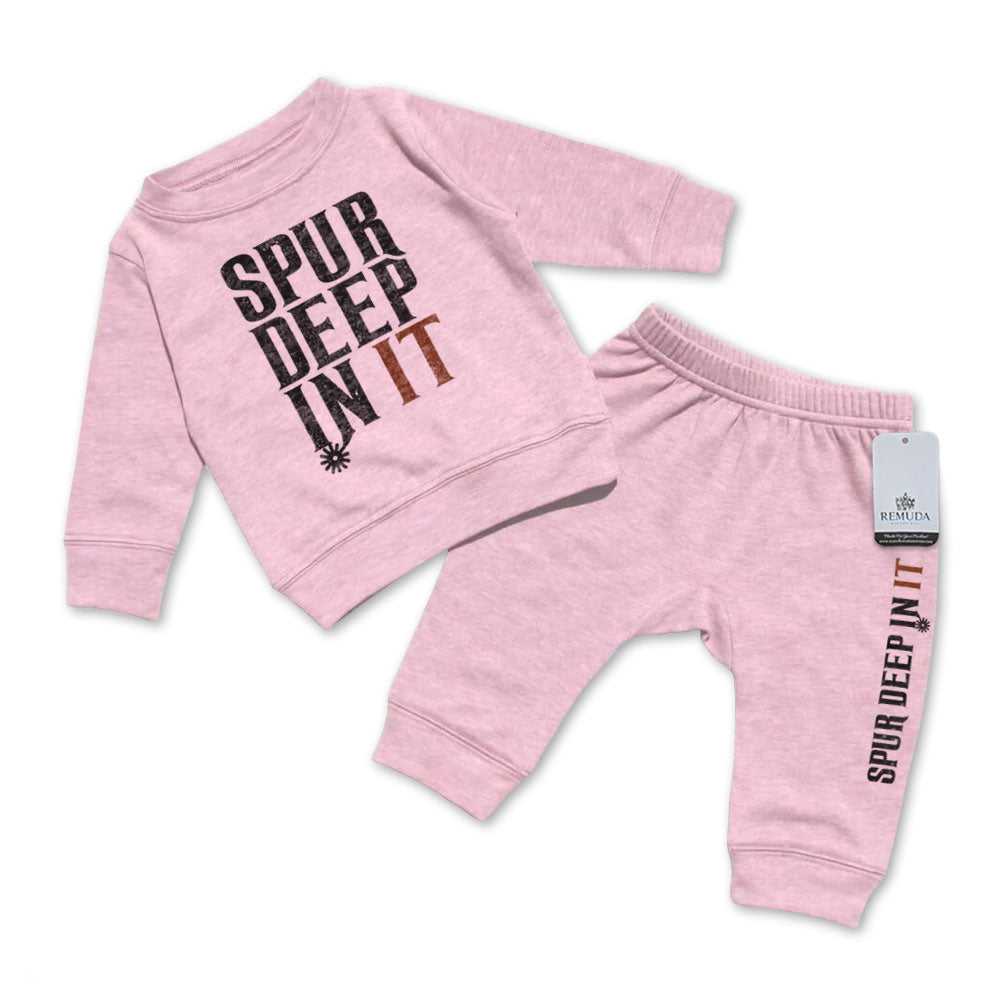 Spur Deep In It - Infant Western 2 Piece Sweatsuit