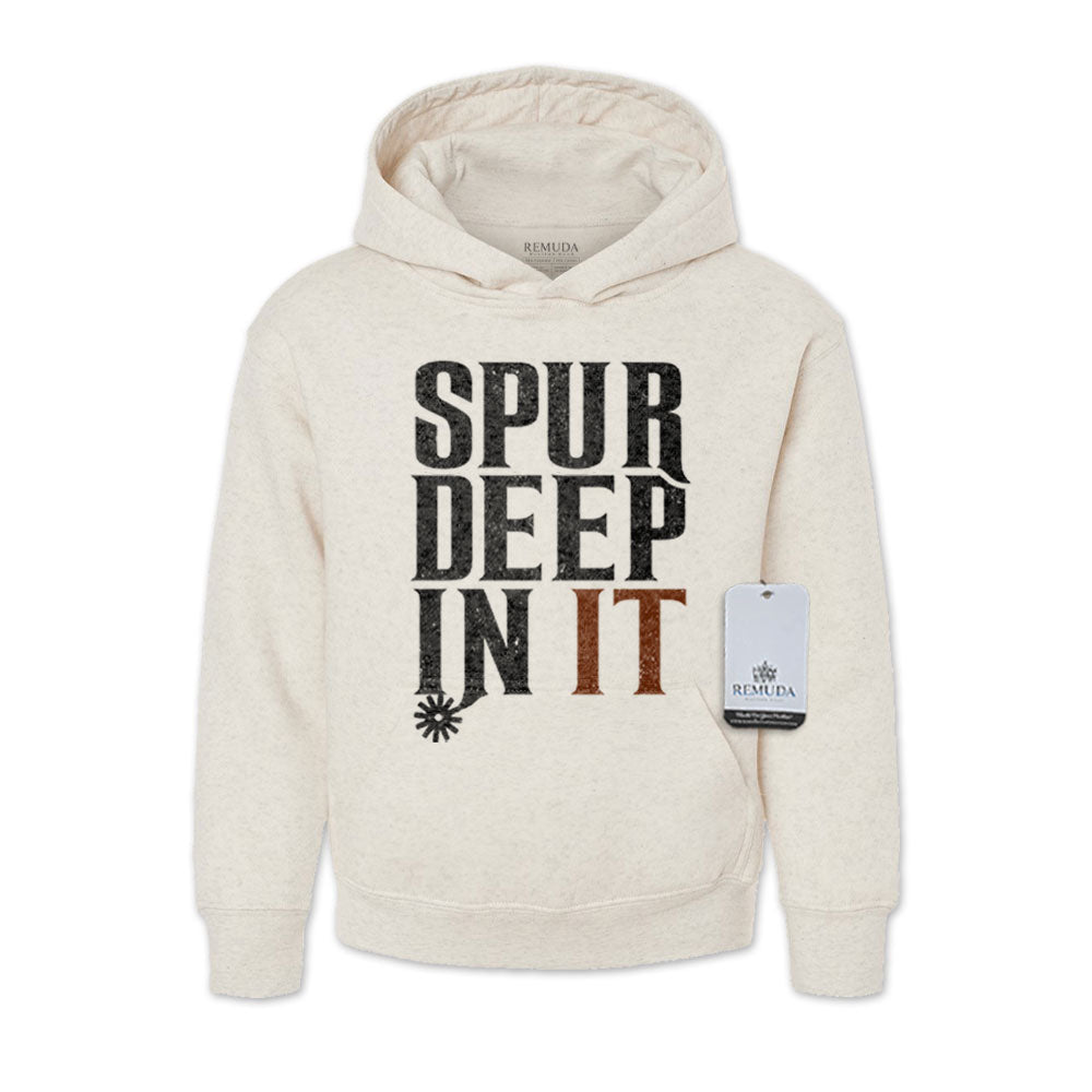 Spur Deep In It - Youth Western Pullover Hoodie