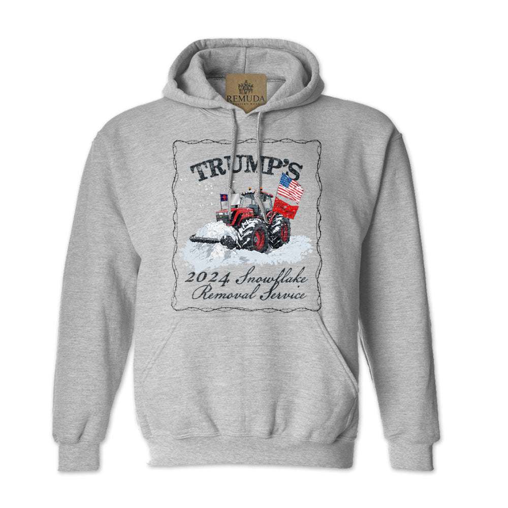 Trump's Snowflake Removal Service 2024 -  Adult Unisex Western Pullover Hoodie