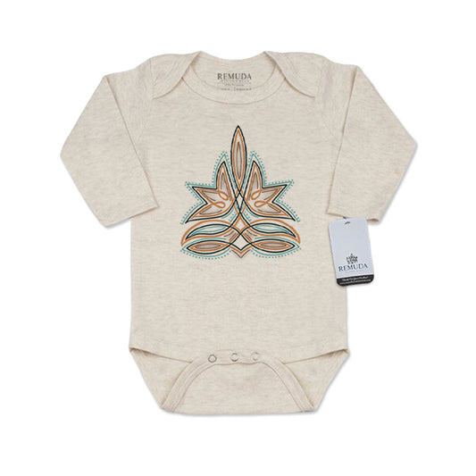 Western Boot Stitch - Infant One Piece Western Romper